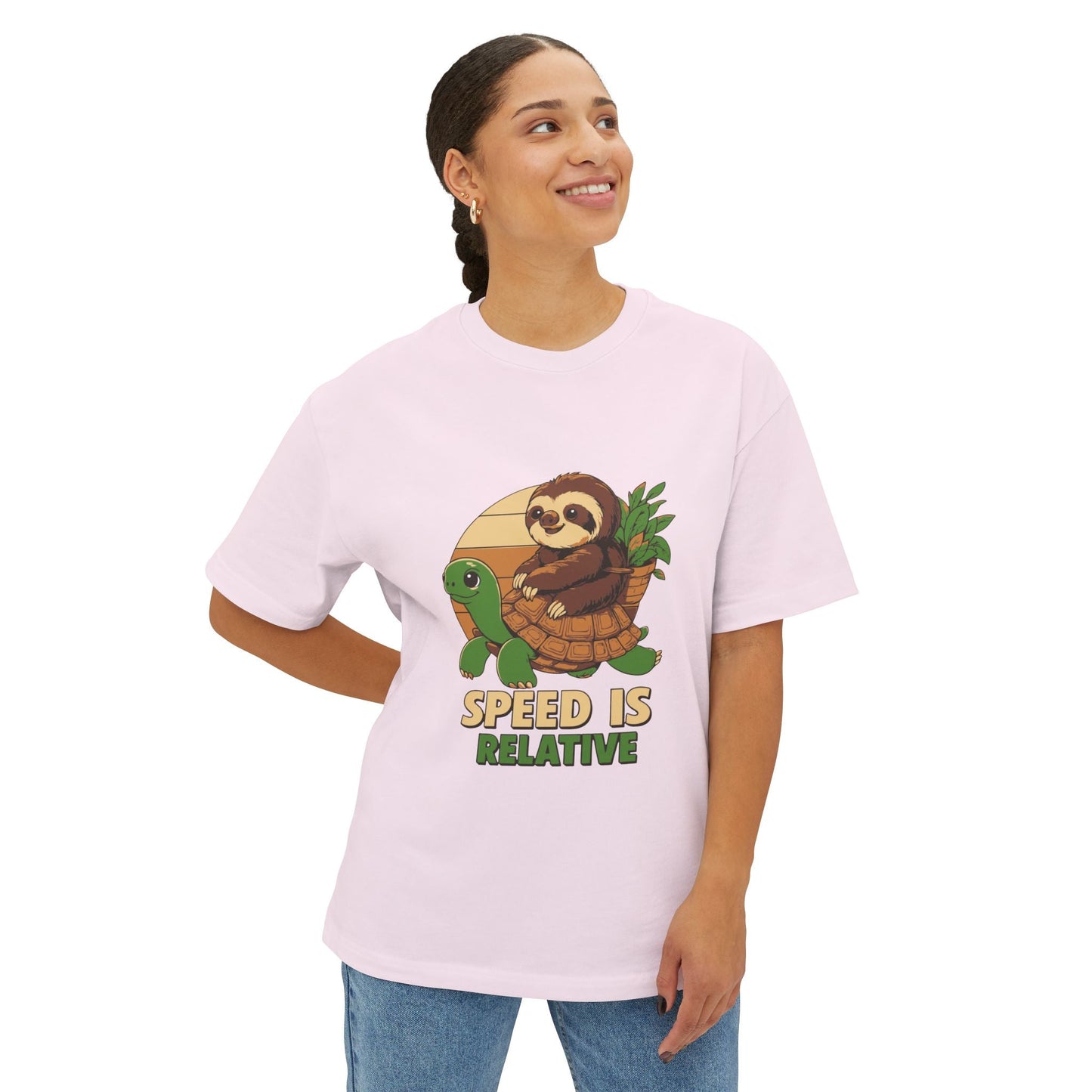 Oversized boxy Tee – Snazzy Speed Edition Printify