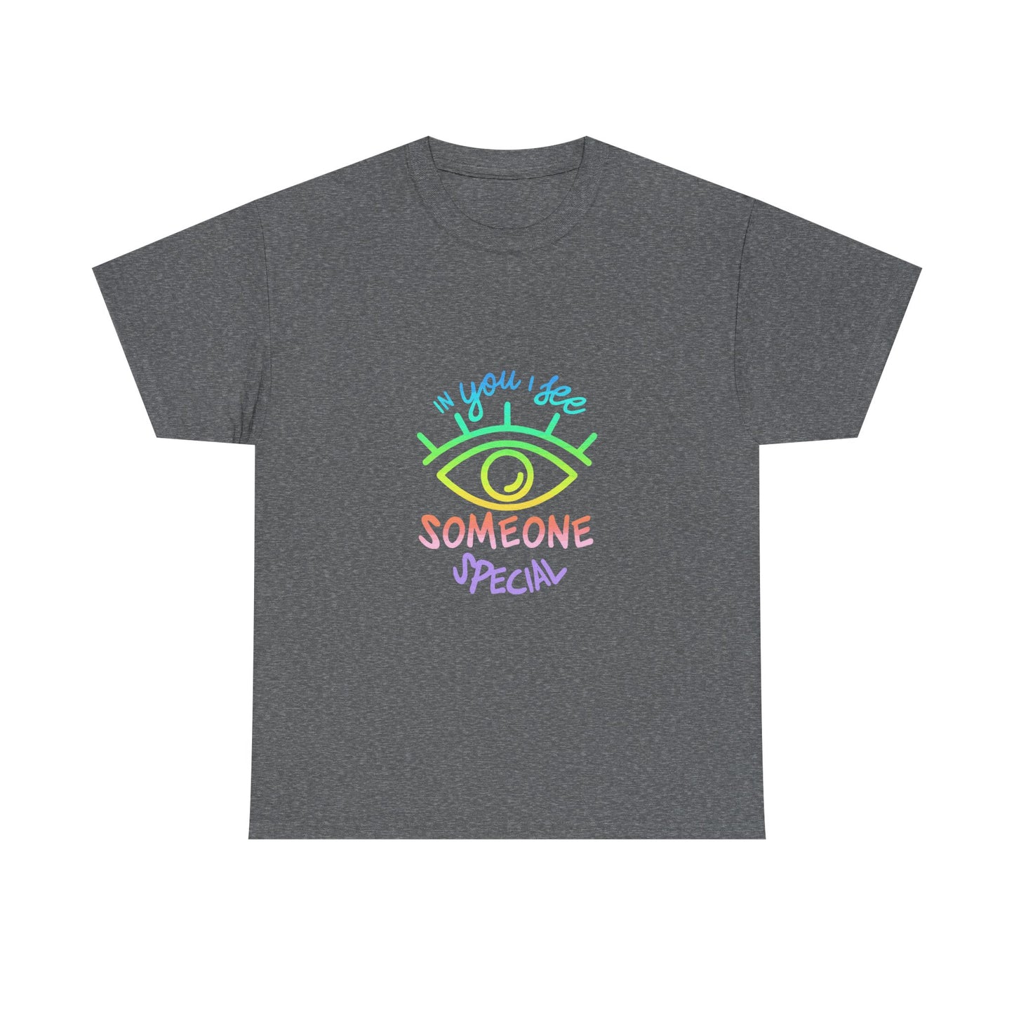 Vibrant Eye and Text Unisex Cotton Tee Printify