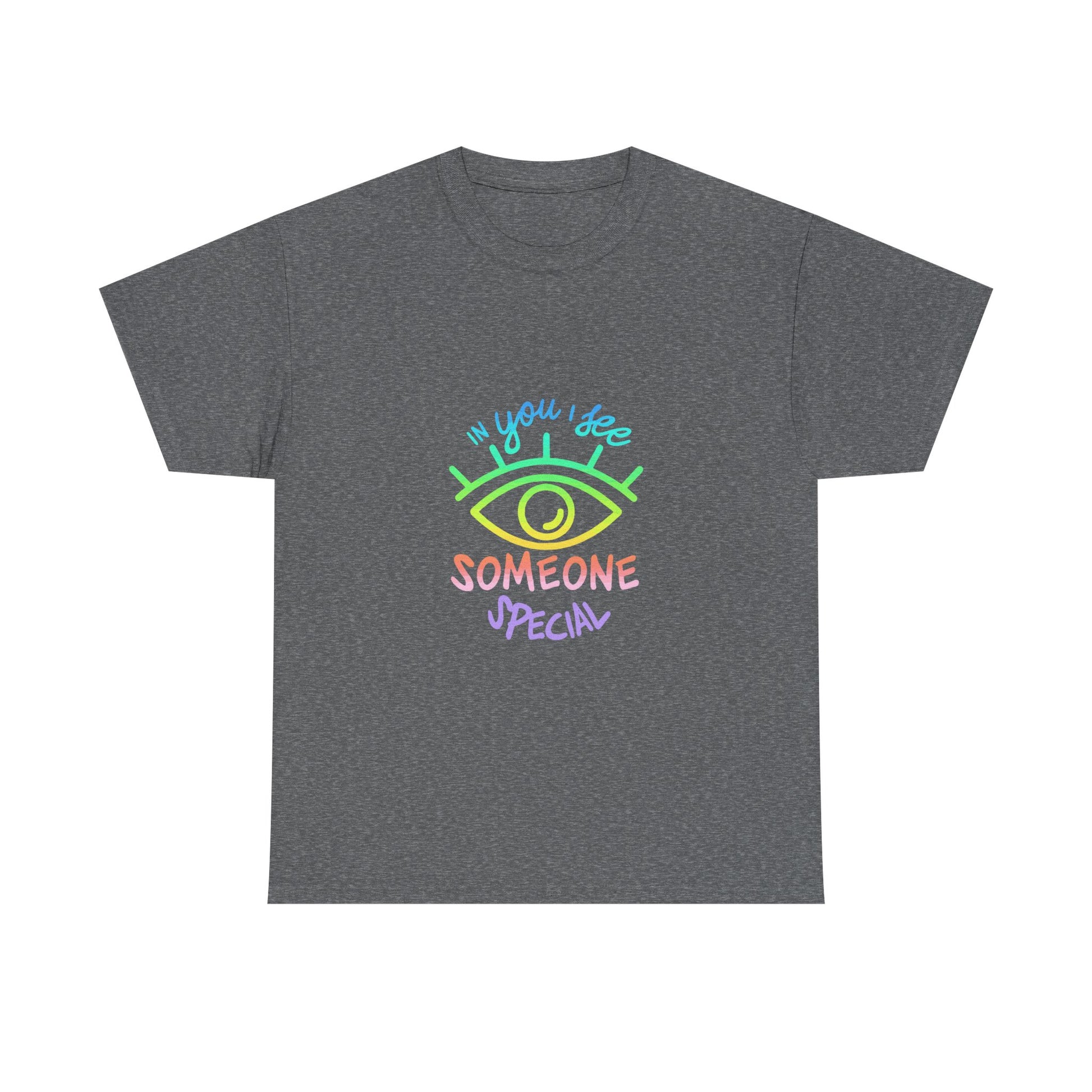 Vibrant Eye and Text Unisex Cotton Tee Printify