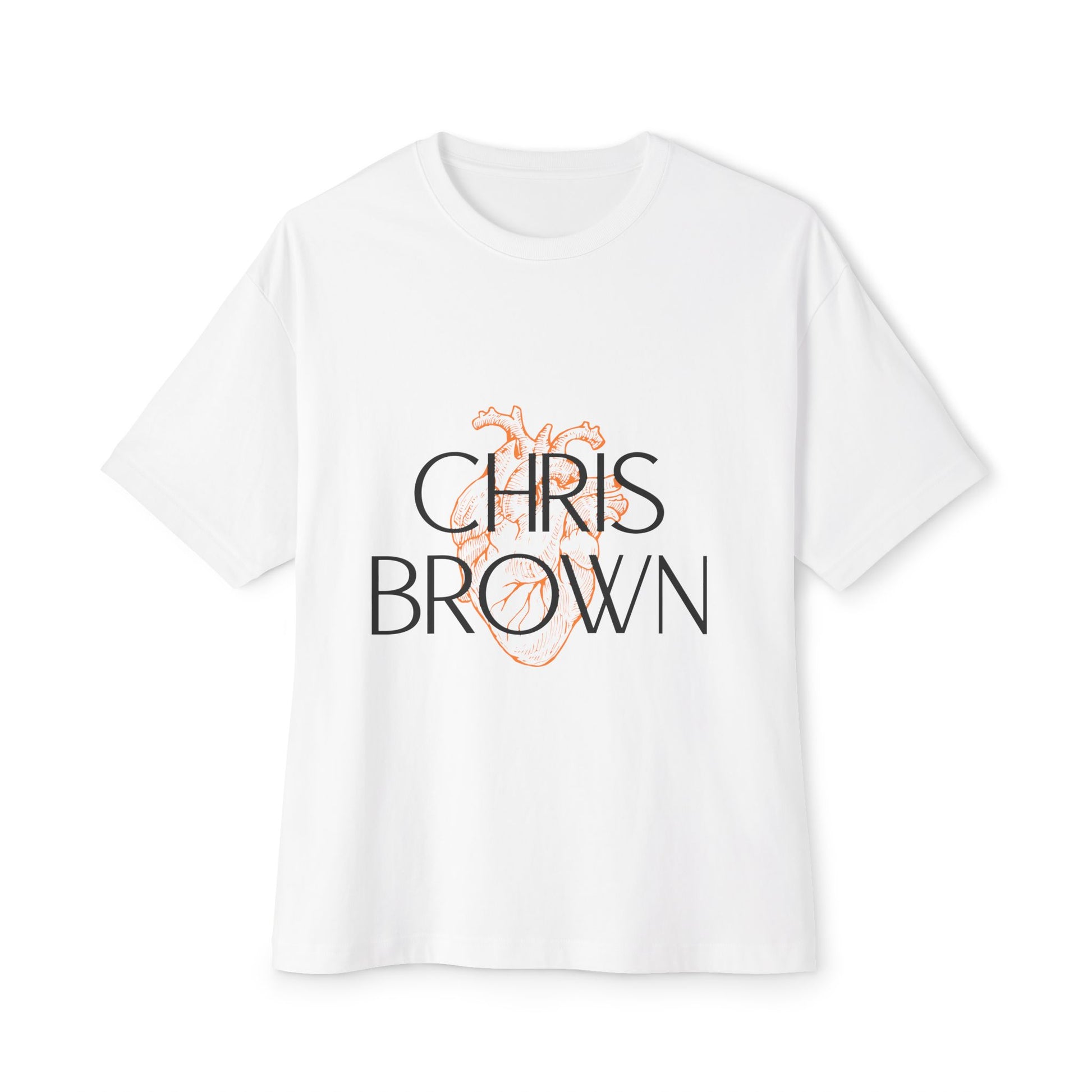 Vintage Anatomical Heart Line Unisex oversized Boxy Tee - snazzymerch