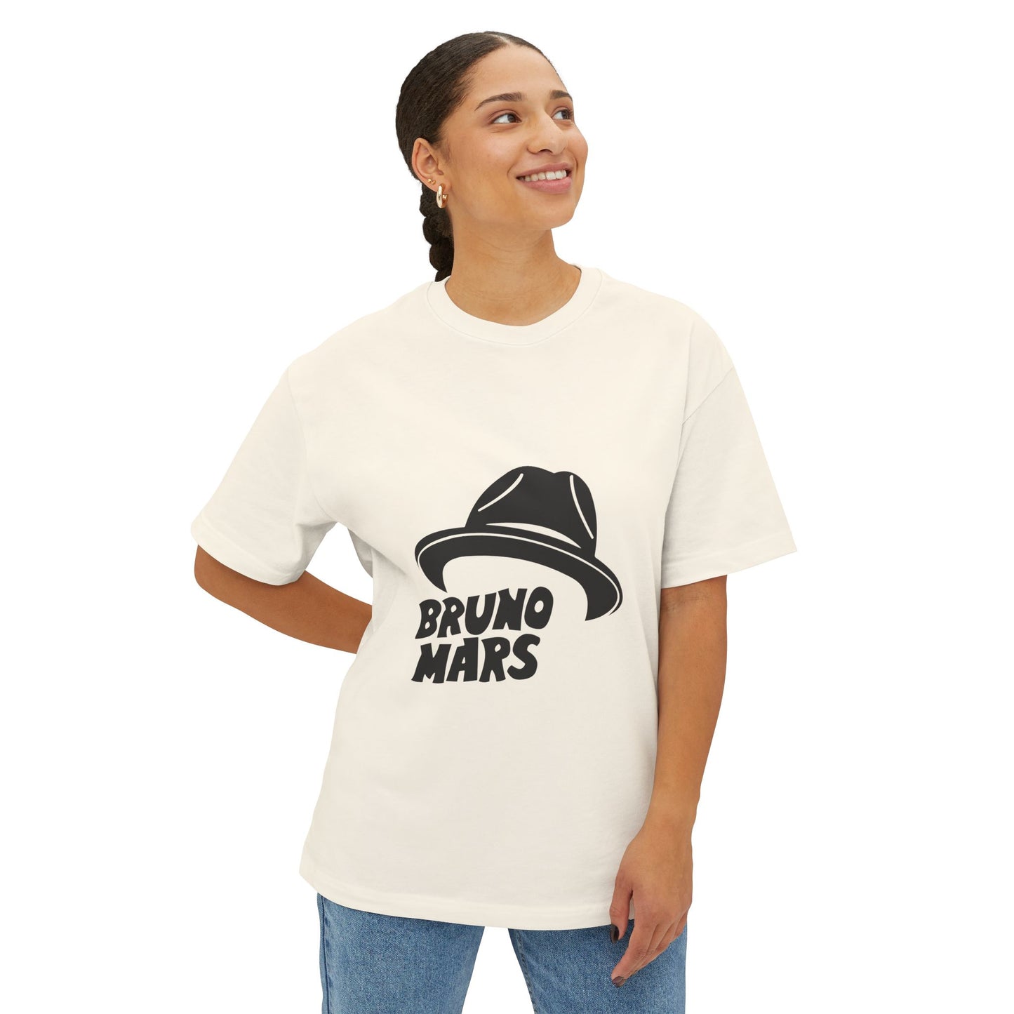 Top Hat Vibe Graphic Unisex Oversized Boxy Tee Printify