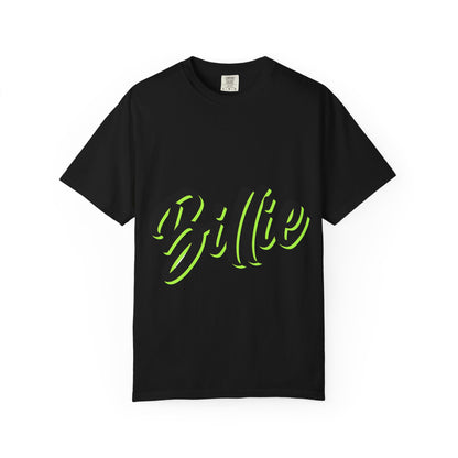 Billie Eilish Inspired Dyed T-shirt – Electric Script Vibes Edition Printify