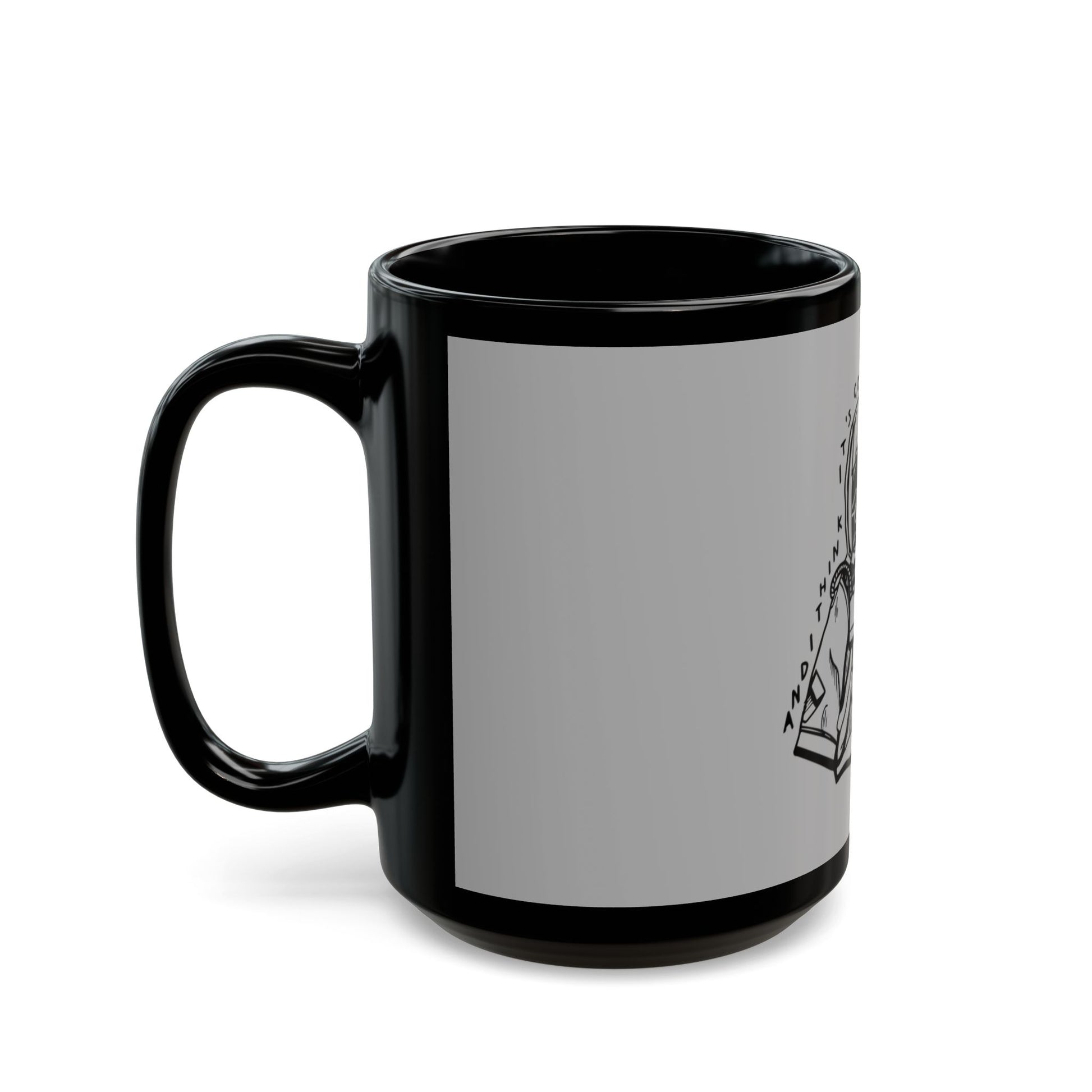 Outline Face Design Black Mug (11oz, 15oz) - snazzymerch