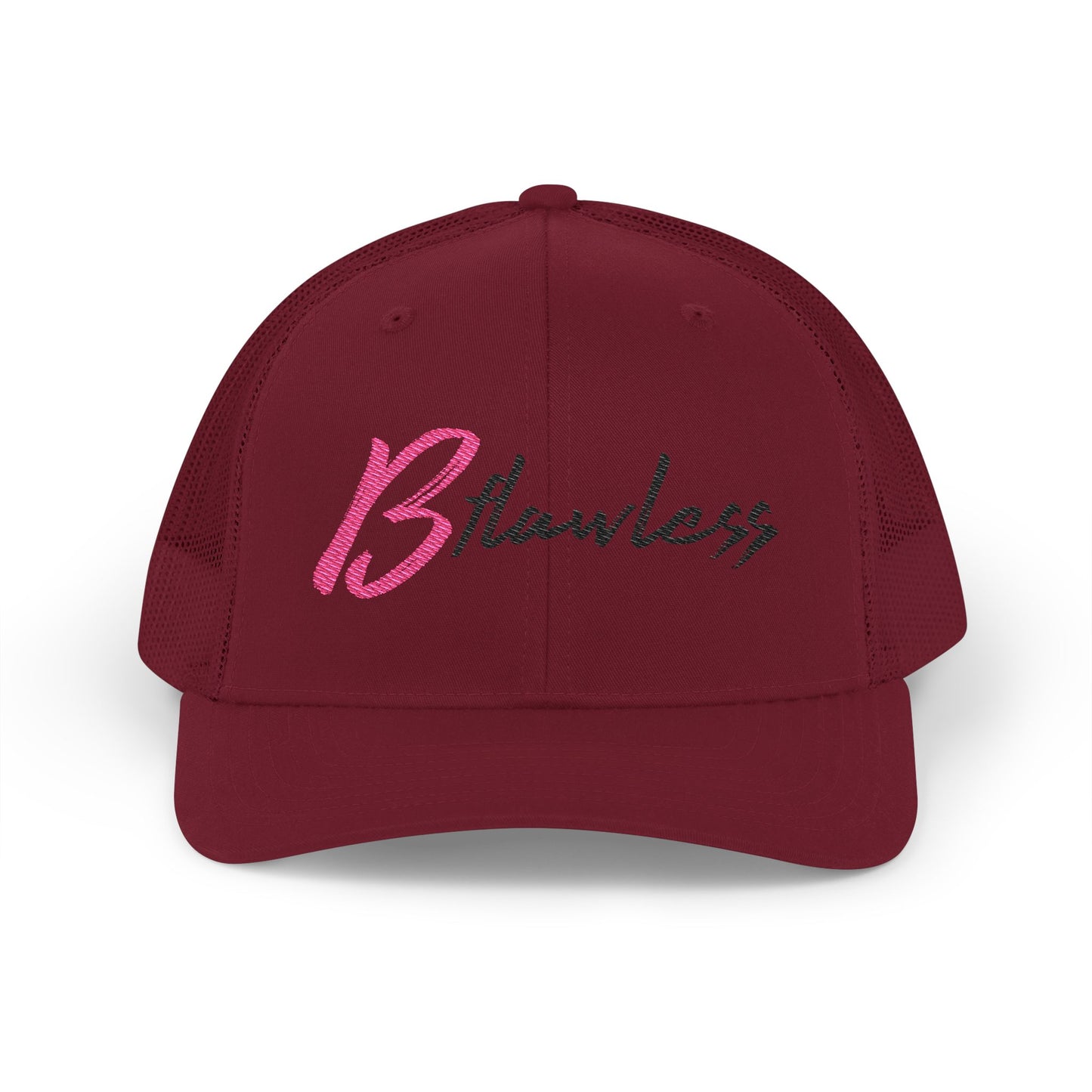 Bold Script “Be Flawless” Snapback Trucker Cap (Embroidery) - snazzymerch