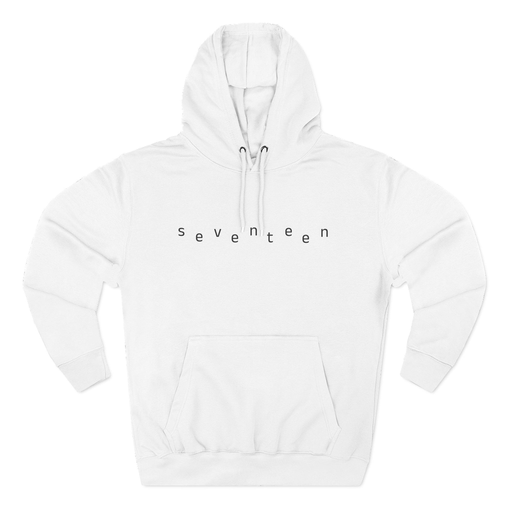 Minimal White Orbit Three-Panel Fleece Hoodie - snazzymerch