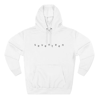 Minimal White Orbit Three-Panel Fleece Hoodie - snazzymerch