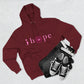 Pink Hope Smile Three-Panel Fleece Hoodie - snazzymerch