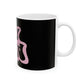 Retro Pink “Stay Weird” Typography Ceramic Mug, (11oz, 15oz) - snazzymerch