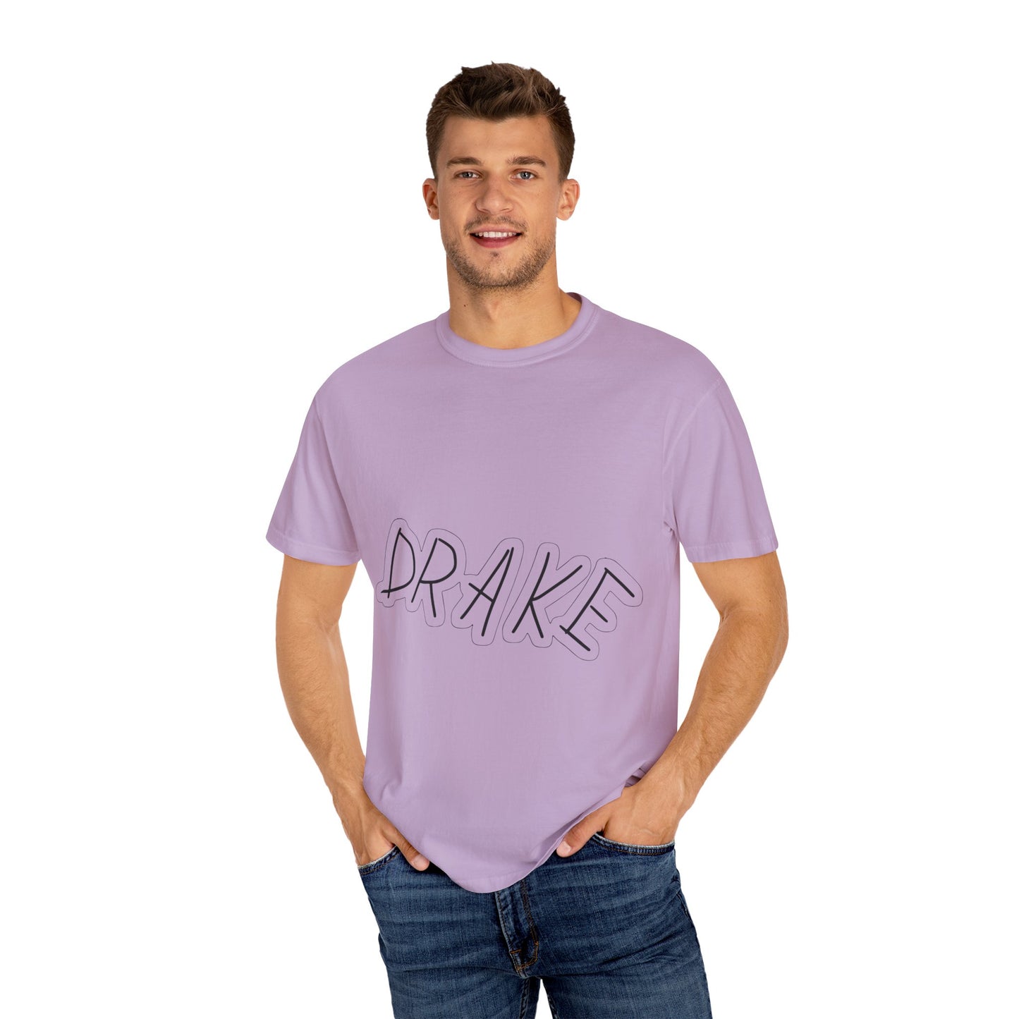 Dra-ke Graffiti Script Dyed Tshirt Printify