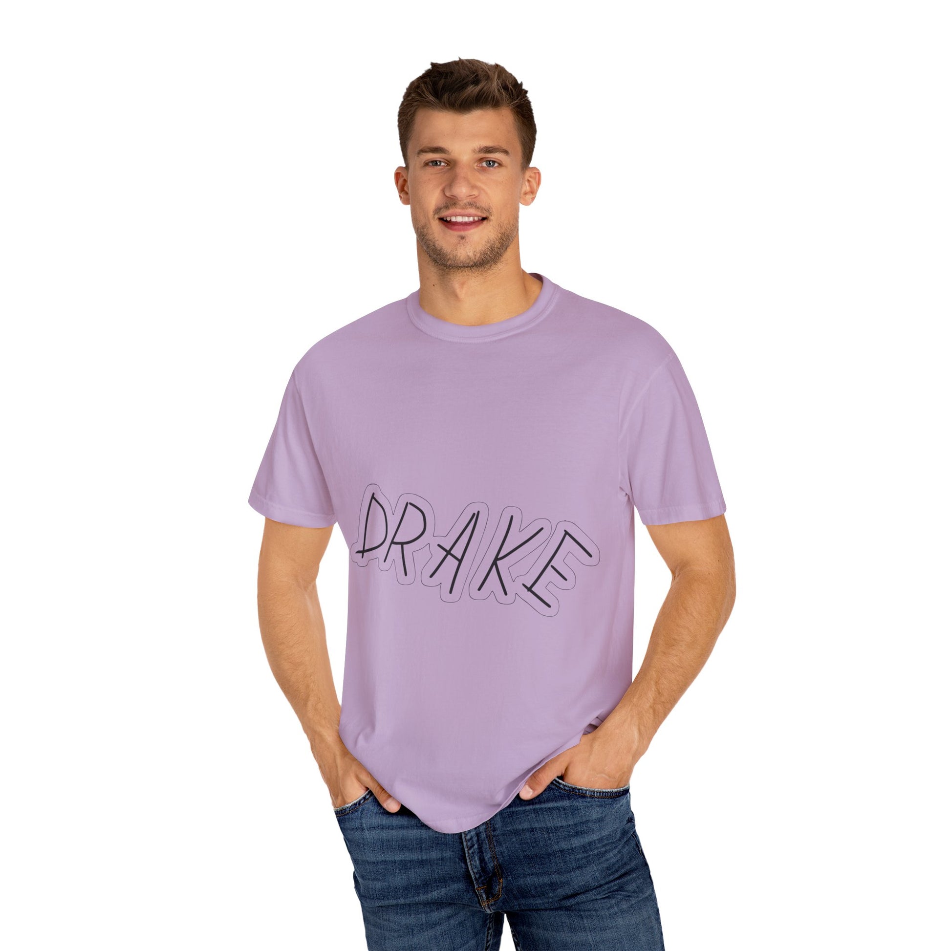 Dra-ke Graffiti Script Dyed Tshirt Printify