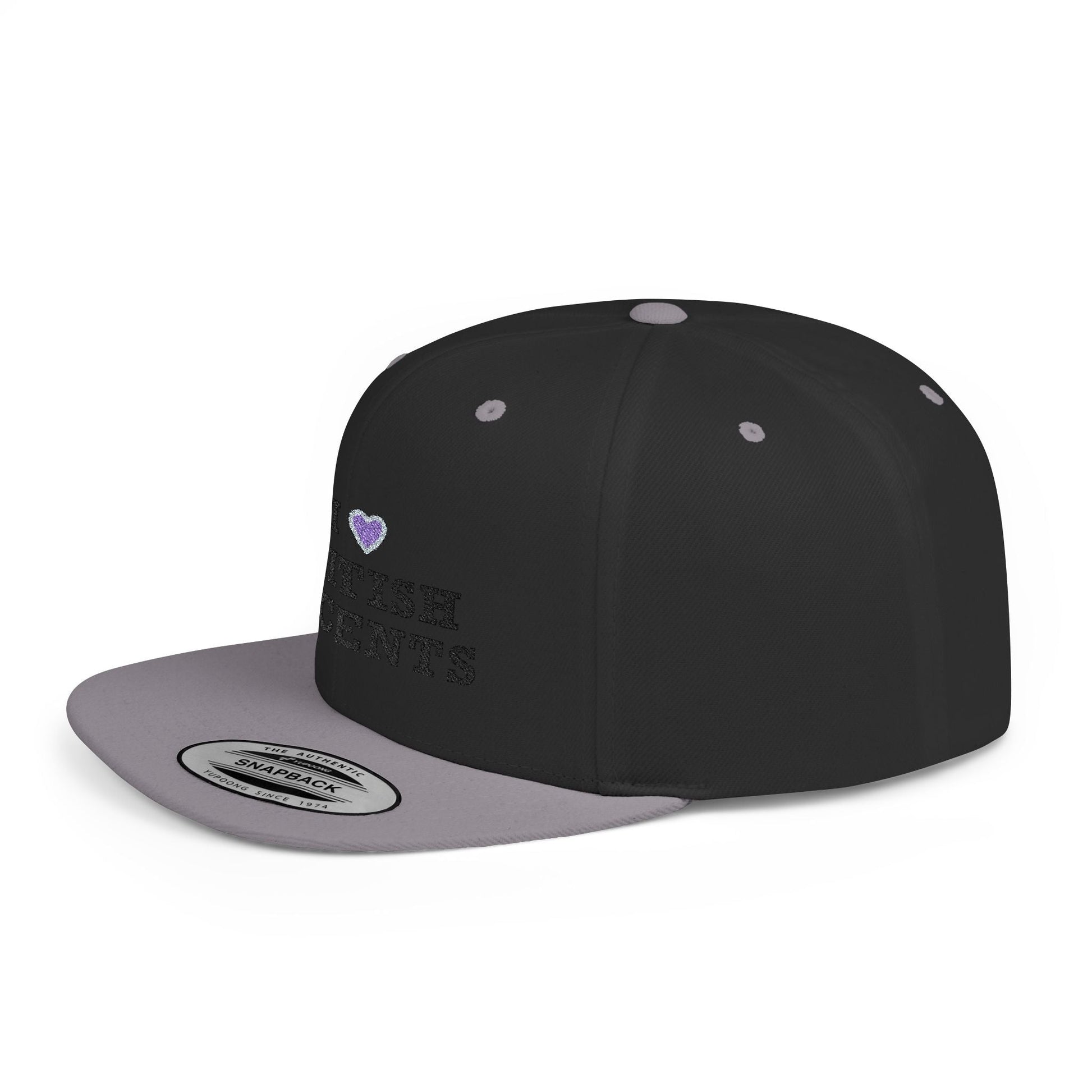 I Love British Accents - Flat Bill Snapback Printify
