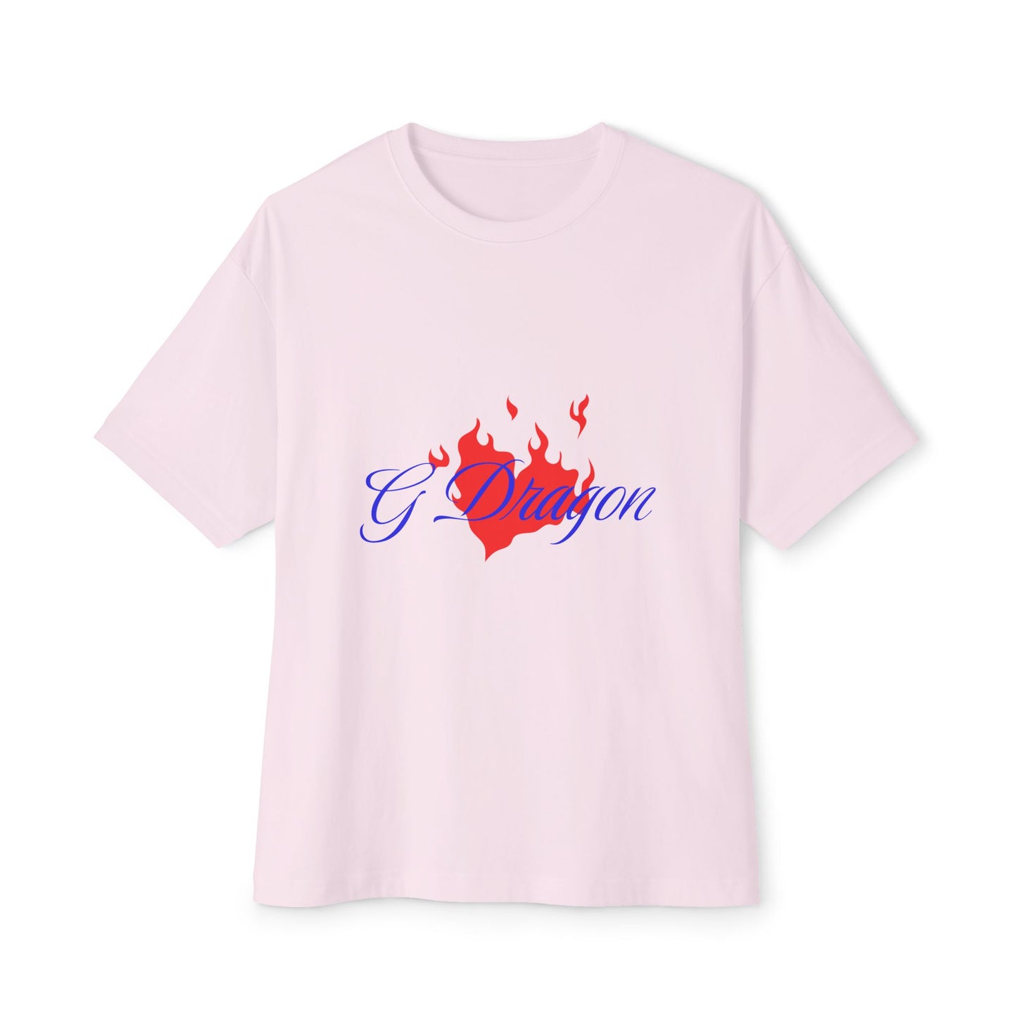 Heart on Fire Bold Script Unisex Oversized Boxy Tee - snazzymerch