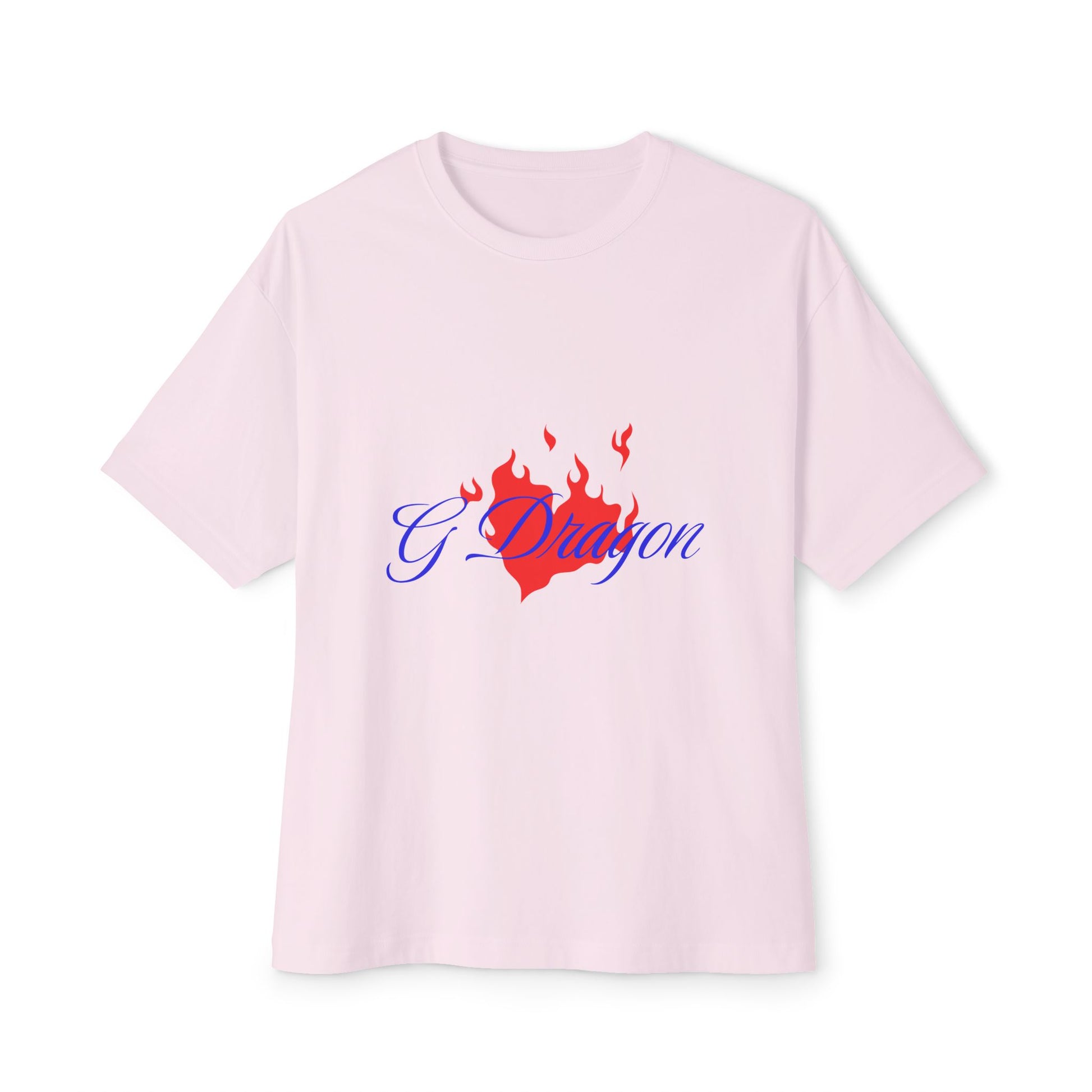 Heart on Fire Bold Script Unisex Oversized Boxy Tee - snazzymerch