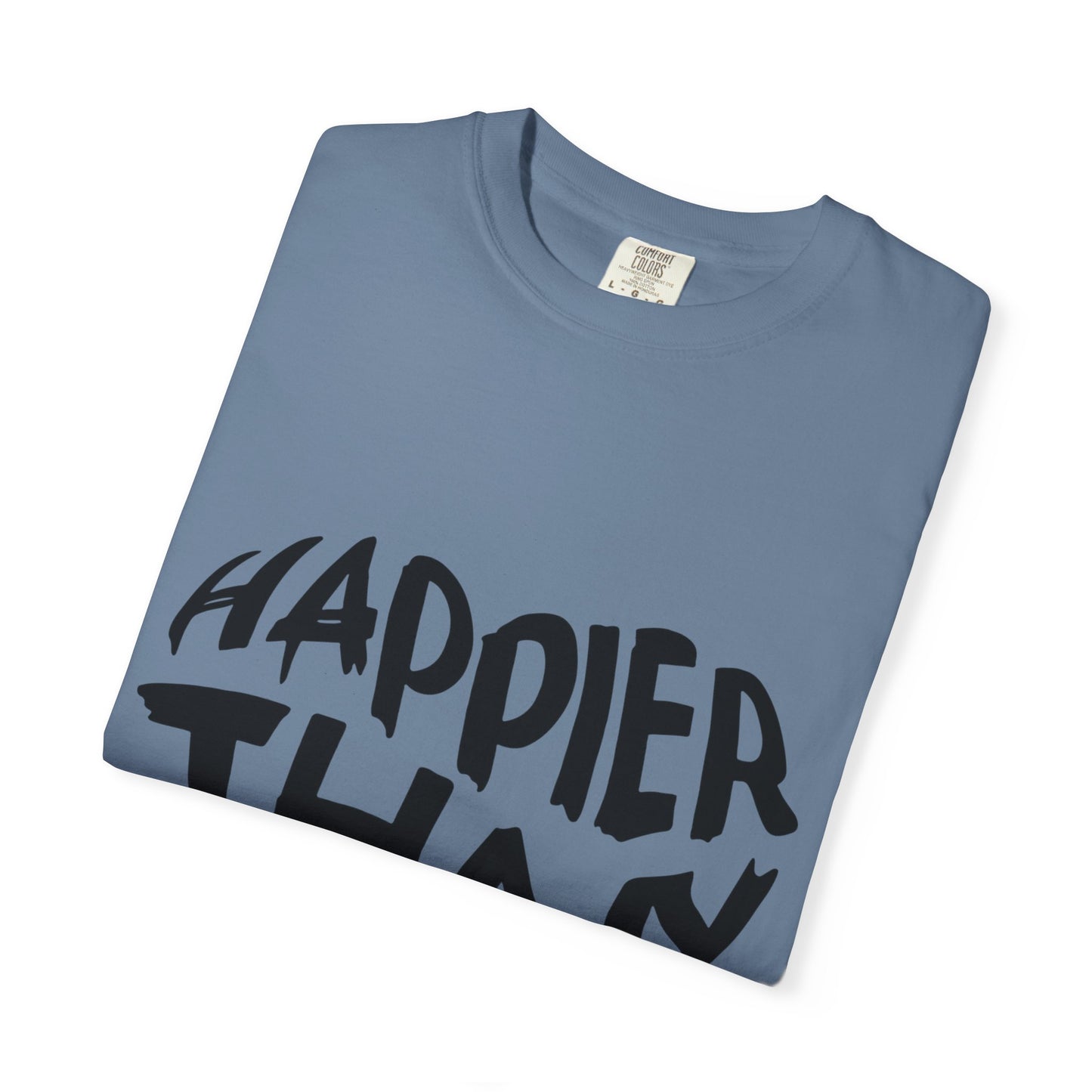 Billie Eilish Inspired Dyed T-shirt – Happier Heart Lettering Edition Printify