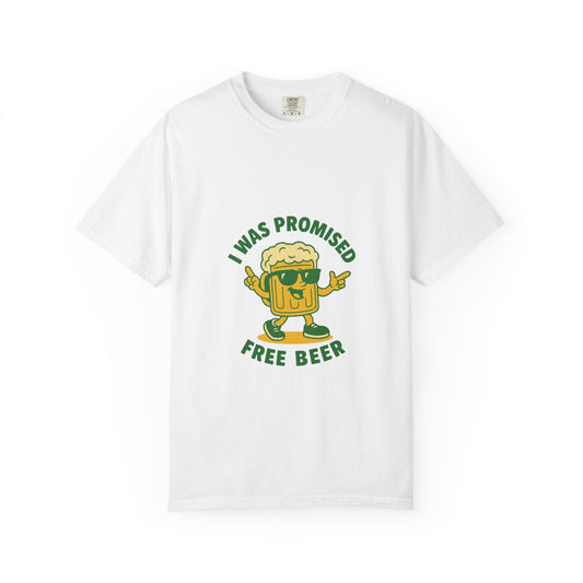 Unisex Garment-Dyed T-shirt – Snazzy Free Beer Edition Printify