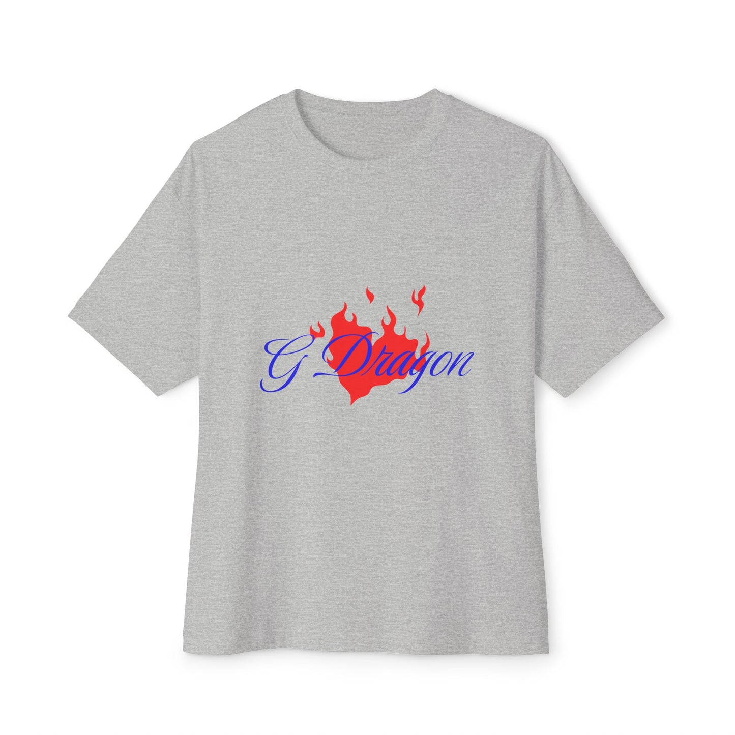 Heart on Fire Bold Script Unisex Oversized Boxy Tee - snazzymerch