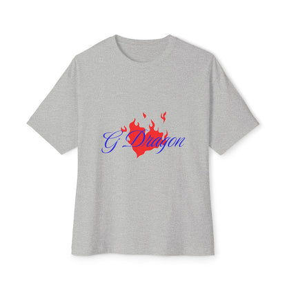 Heart on Fire Bold Script Unisex Oversized Boxy Tee - snazzymerch