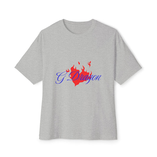 Heart on Fire Bold Script Unisex Oversized Boxy Tee - snazzymerch