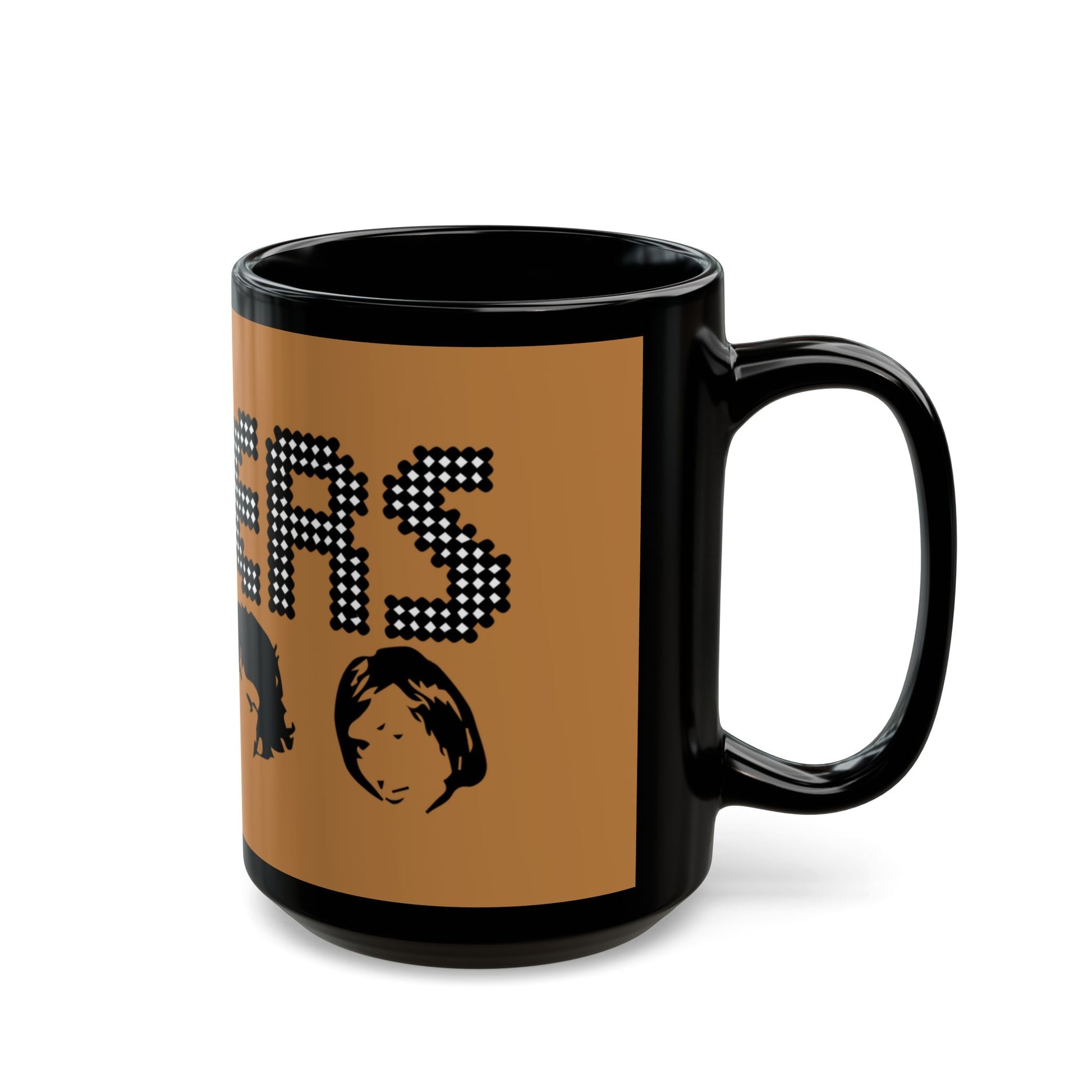 Diamond Dot Retro Black Mug (11oz, 15oz) - snazzymerch