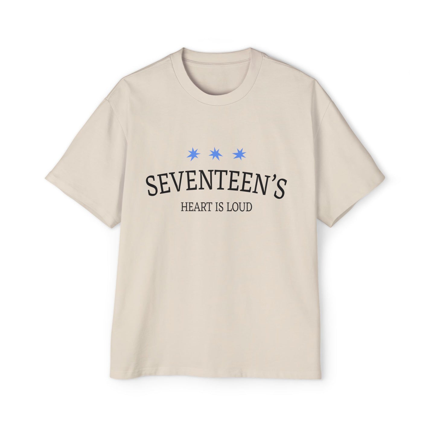 Blue Star Cluster Men's Heavy Oversized Tee - snazzymerch