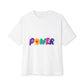 Retro Flower Power Color Pop Unisex Oversized Boxy Tee - snazzymerch