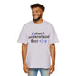 I <3 U Blue Type Men's Heavy Oversized Tee - snazzymerch