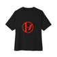 Crimson Orbit Unisex Oversized Boxy Tee - snazzymerch
