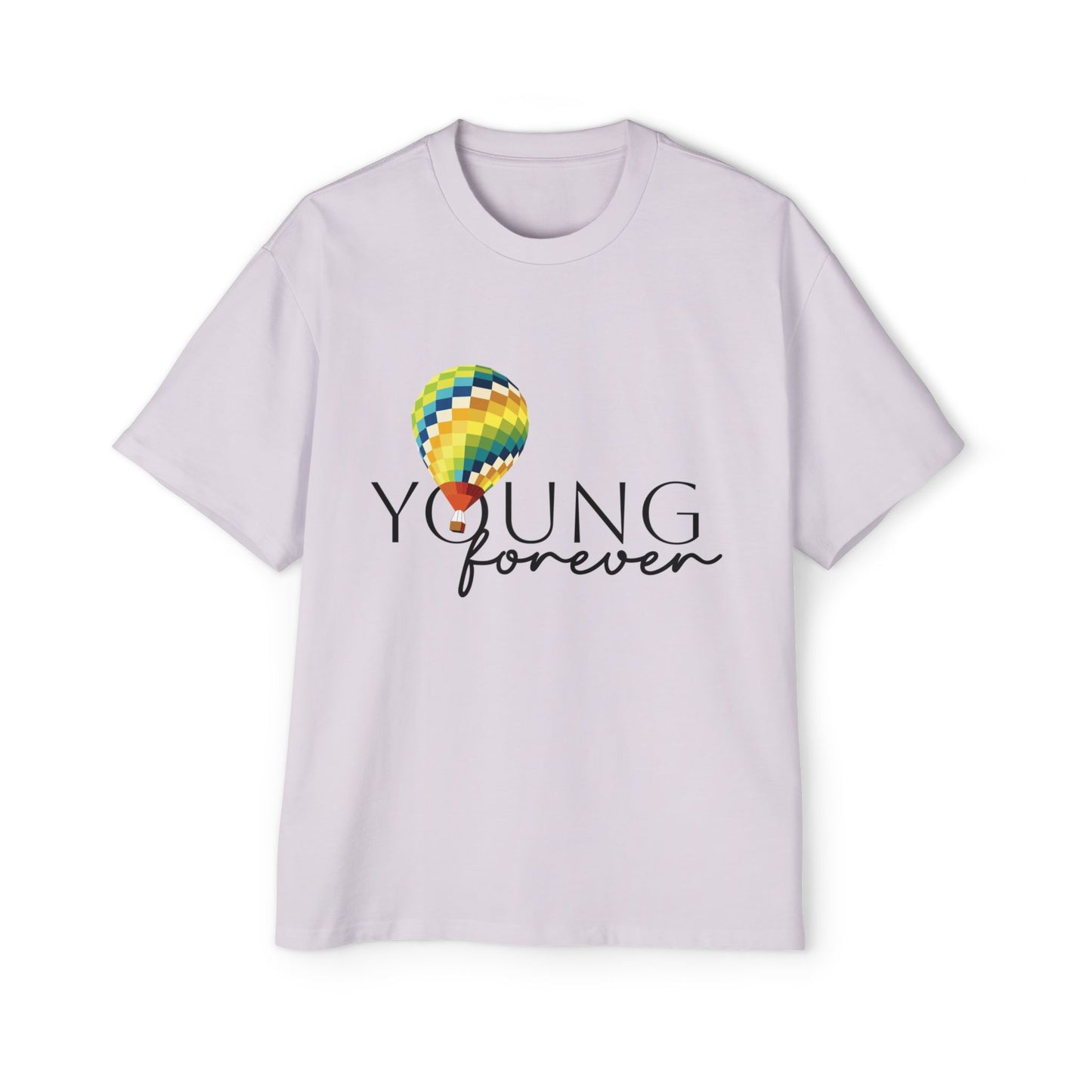 Sky Journey Balloon Men's Heavy Oversized Tee - snazzymerch