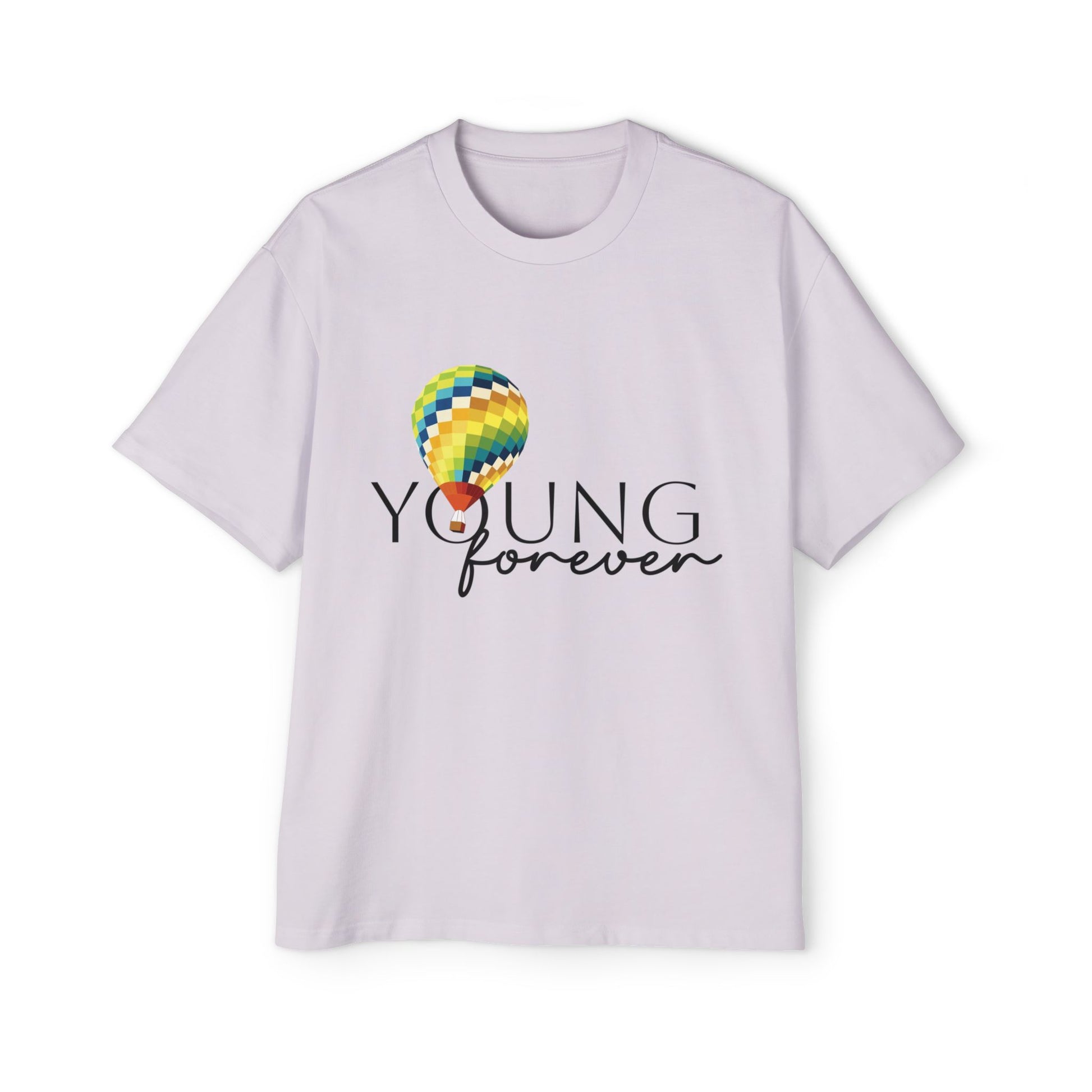 Sky Journey Balloon Men's Heavy Oversized Tee - snazzymerch