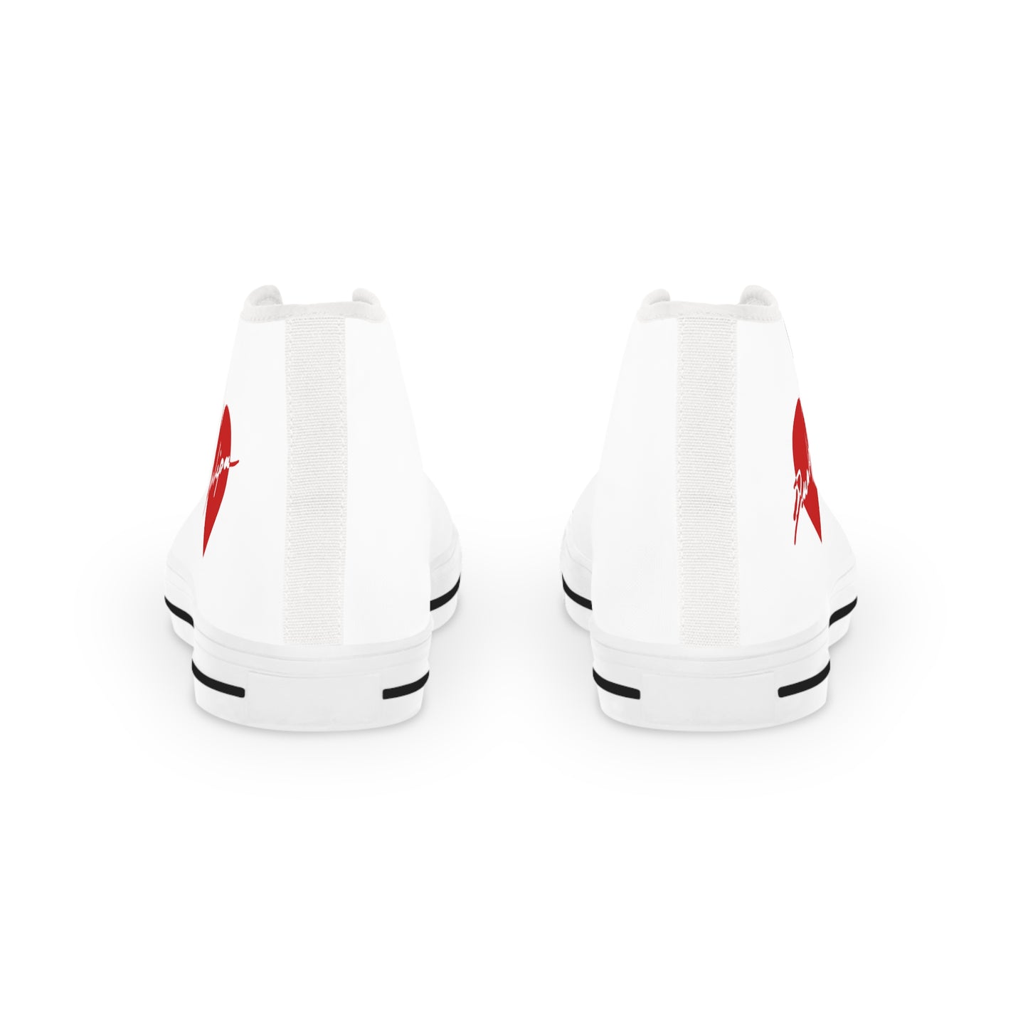 Love Signature Heart High Top Sneakers - snazzymerch