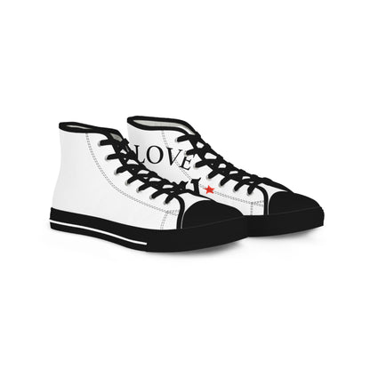 Love Bowl Retro Men's High Top Sneakers - snazzymerch