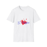 Heart on Fire Bold Script Unisex Softstyle Tee - snazzymerch