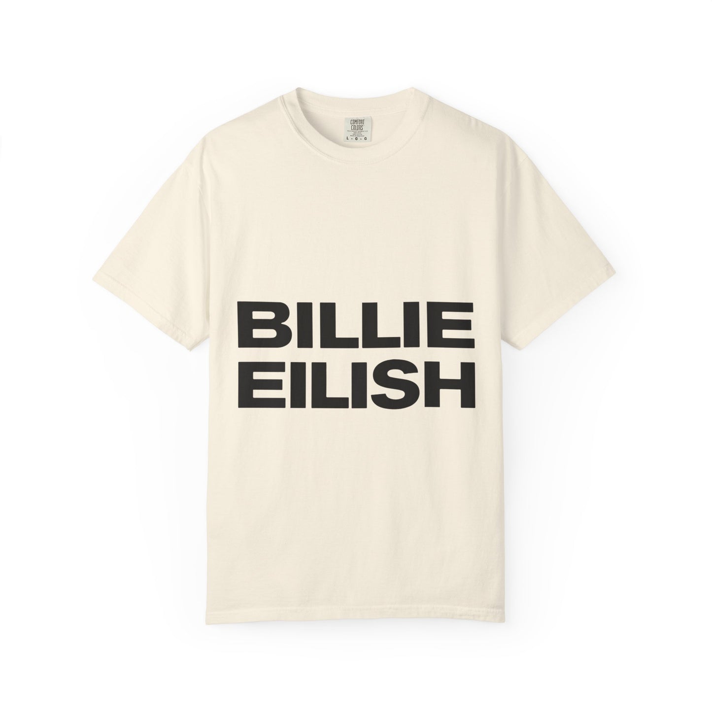 Billie Eilish Inspired Dyed T-shirt – Stacked Glow Text Edition Printify