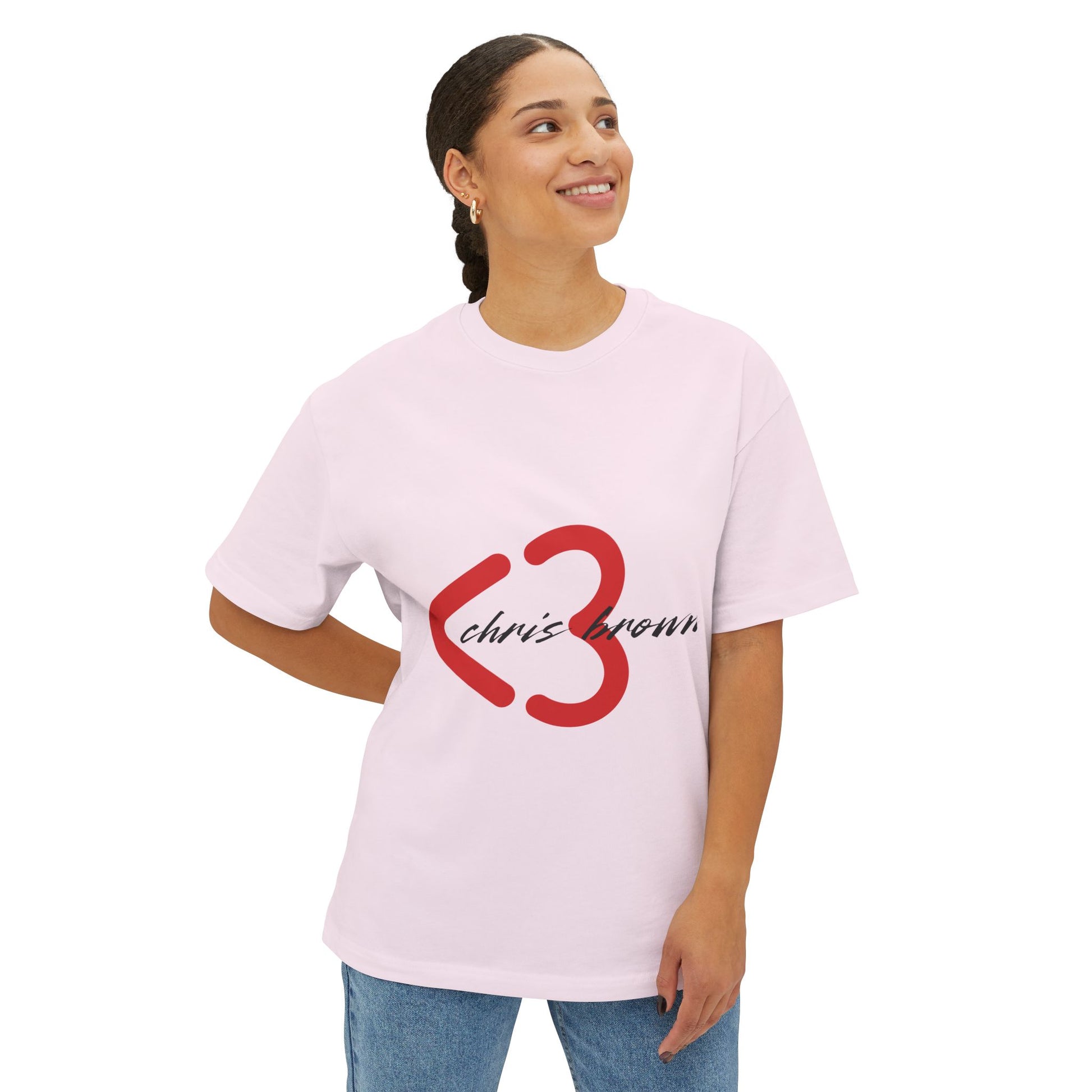 Minimal Heart Icon Unisex oversized Boxy Tee - snazzymerch