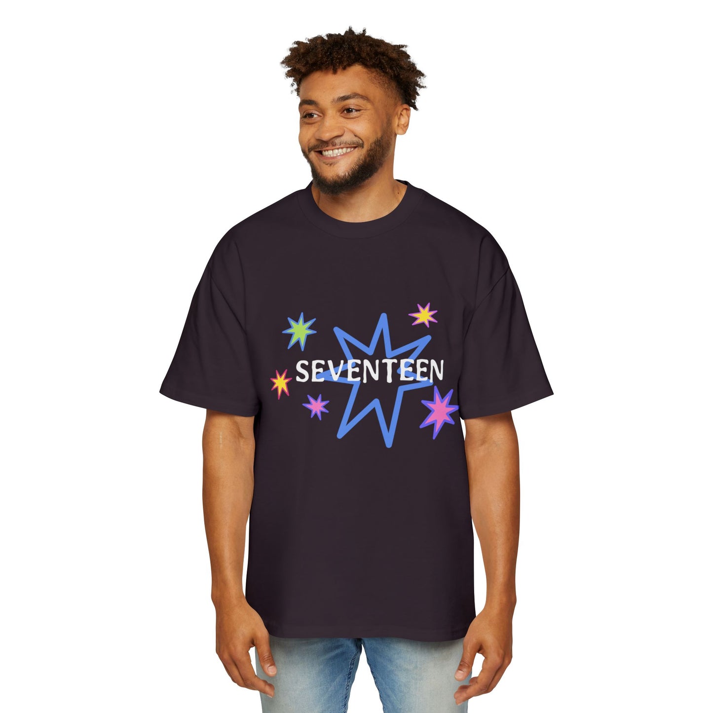 Starlight Seventeen Men's Heavy Oversized Tee - snazzymerch