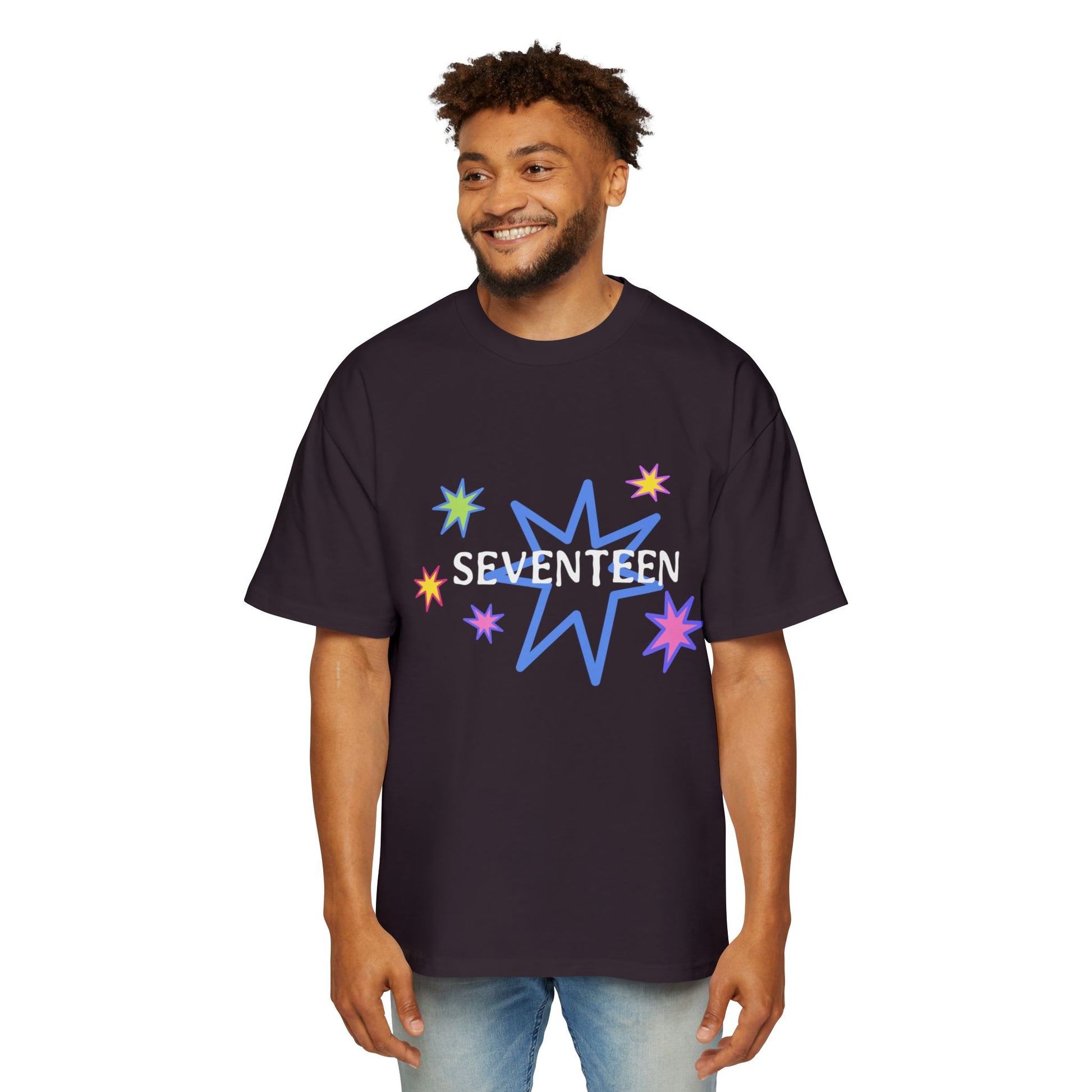 Starlight Seventeen Men's Heavy Oversized Tee - snazzymerch