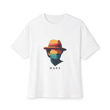 Funk Shadow Portrait Unisex Oversized Boxy Tee Printify