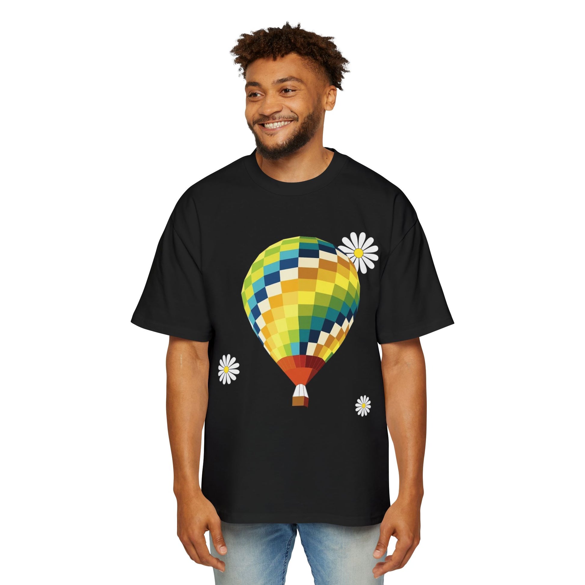 Dream Balloon Graphic Men's Heavy Oversized Tee - snazzymerch