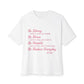 Beautiful Script Unisex Oversized Boxy Tee - snazzymerch