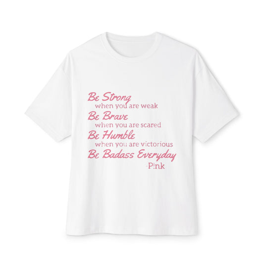 Beautiful Script Unisex Oversized Boxy Tee - snazzymerch