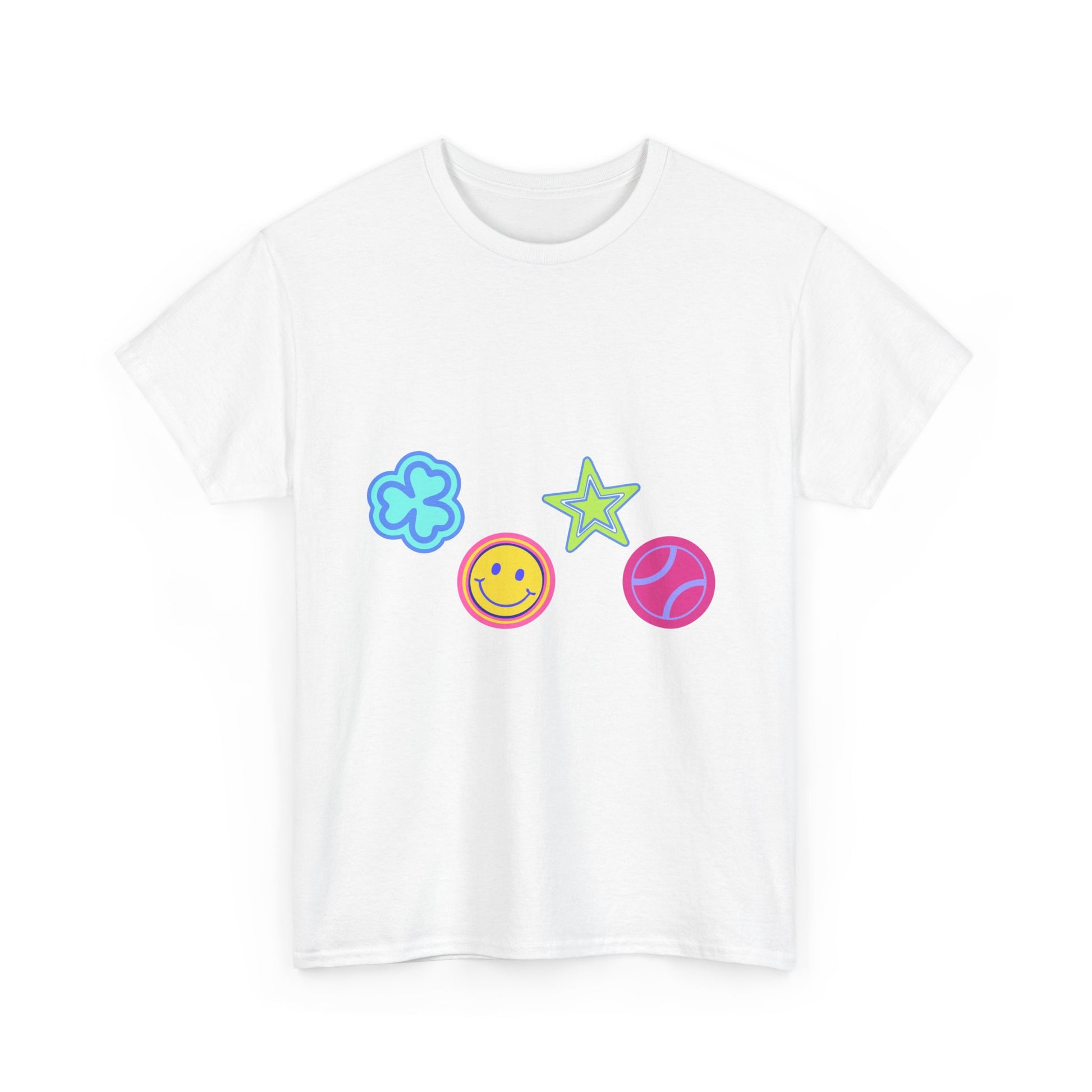 Lucky Star & Clover Patch Unisex Heavy Cotton Tee - snazzymerch