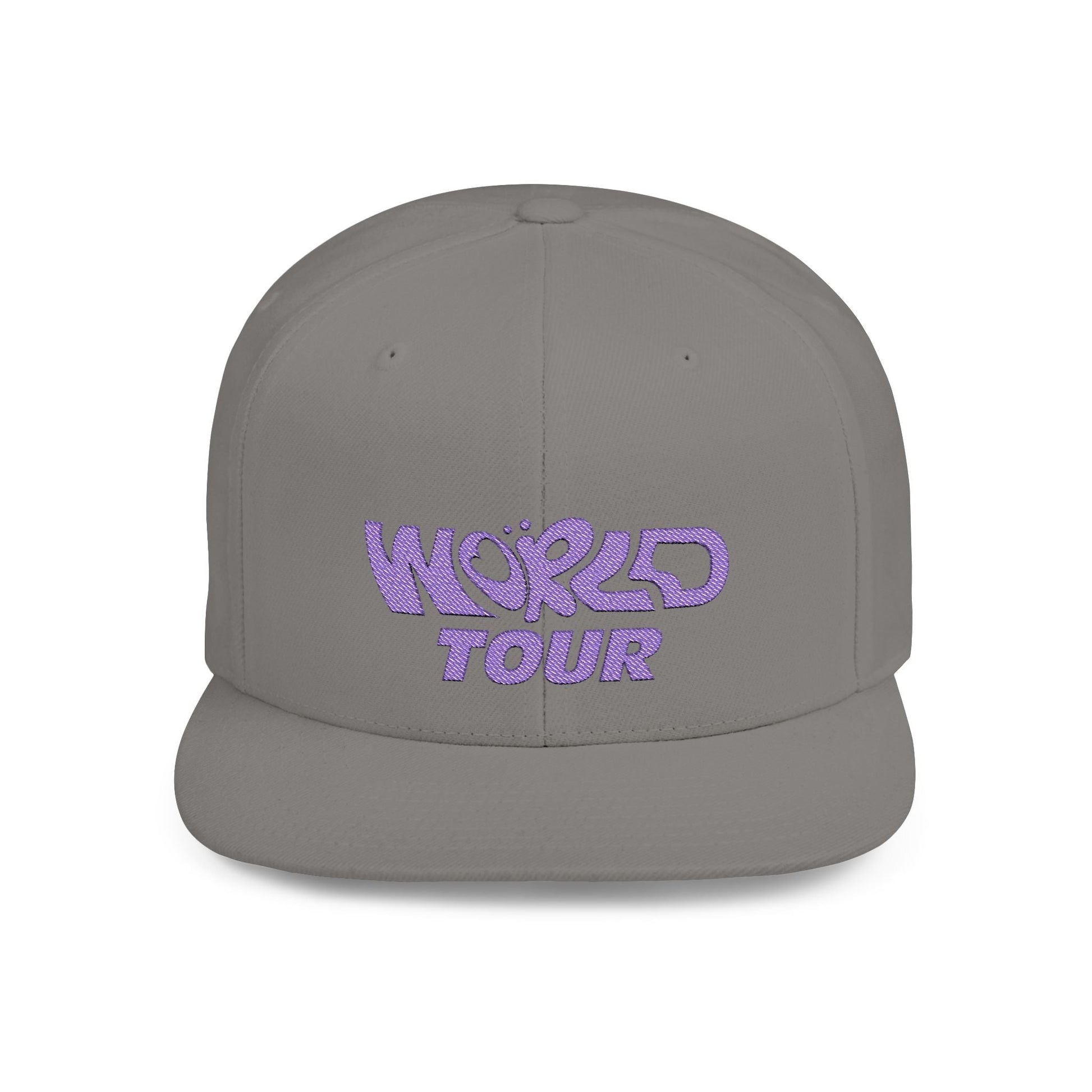 World Tour Bubble Letter- Flat Bill Snapback Printify