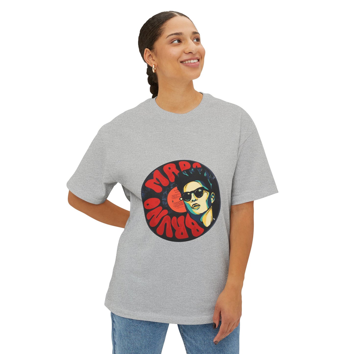 Groove Legend Record Unisex Oversized Boxy Tee Printify