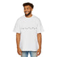 Minimal White Orbit Men's Heavy Oversized Tee - snazzymerch