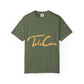Take Care Gold Script Dyed Tshirt Printify