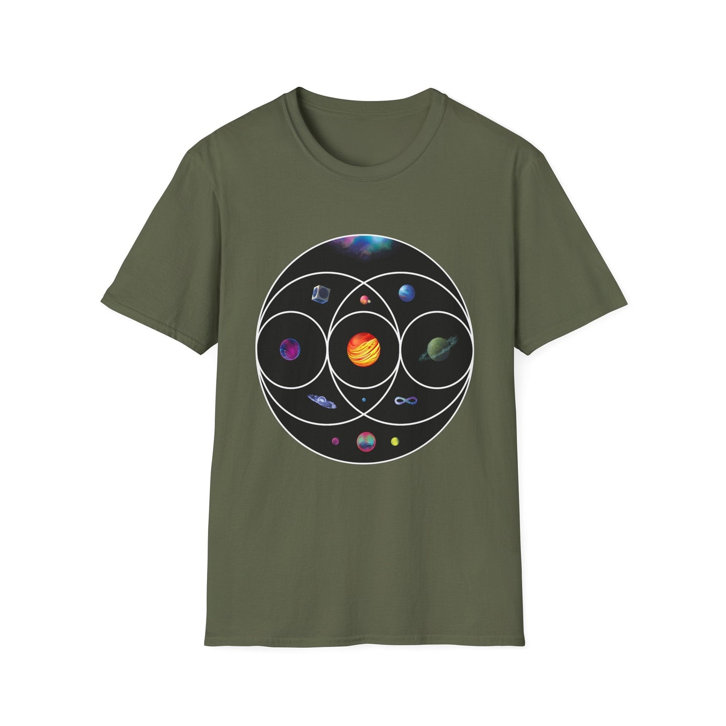 Unisex Softstyle T-Shirt Inspired by Coldplay’s Illustration Concept Printify