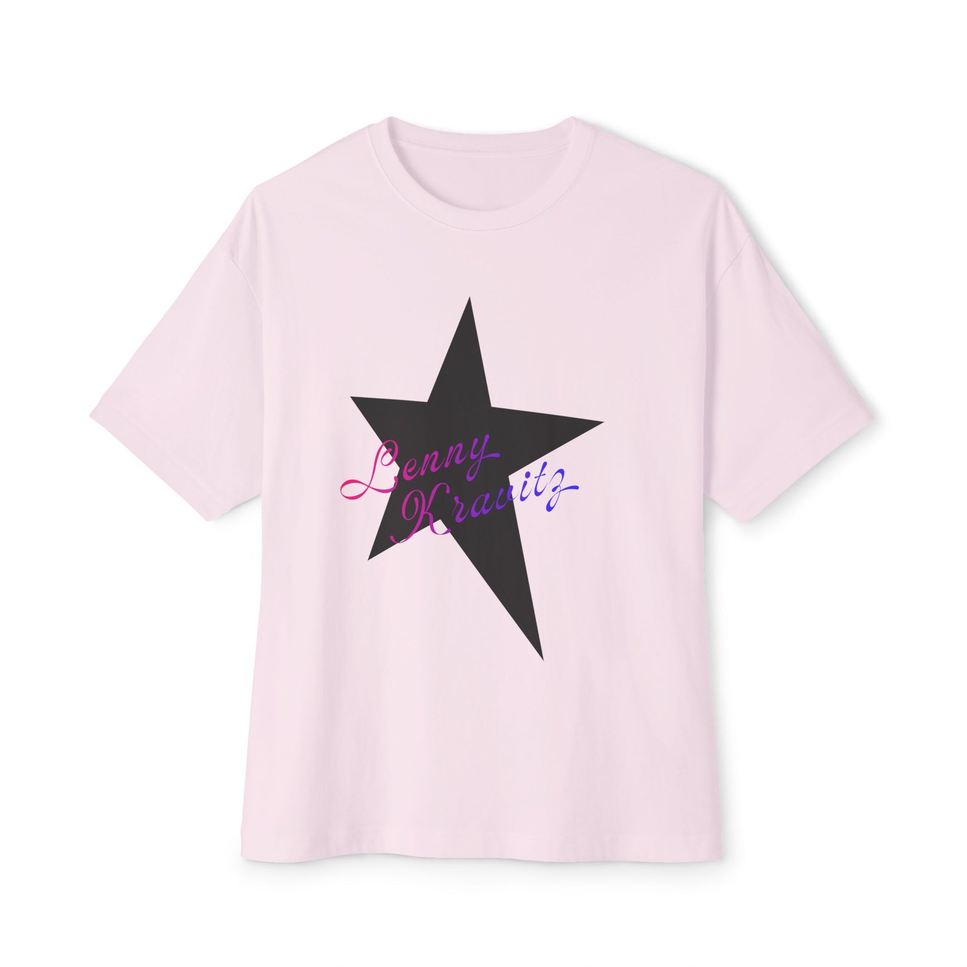 Retro Groove Script Unisex Oversized Boxy tee Printify