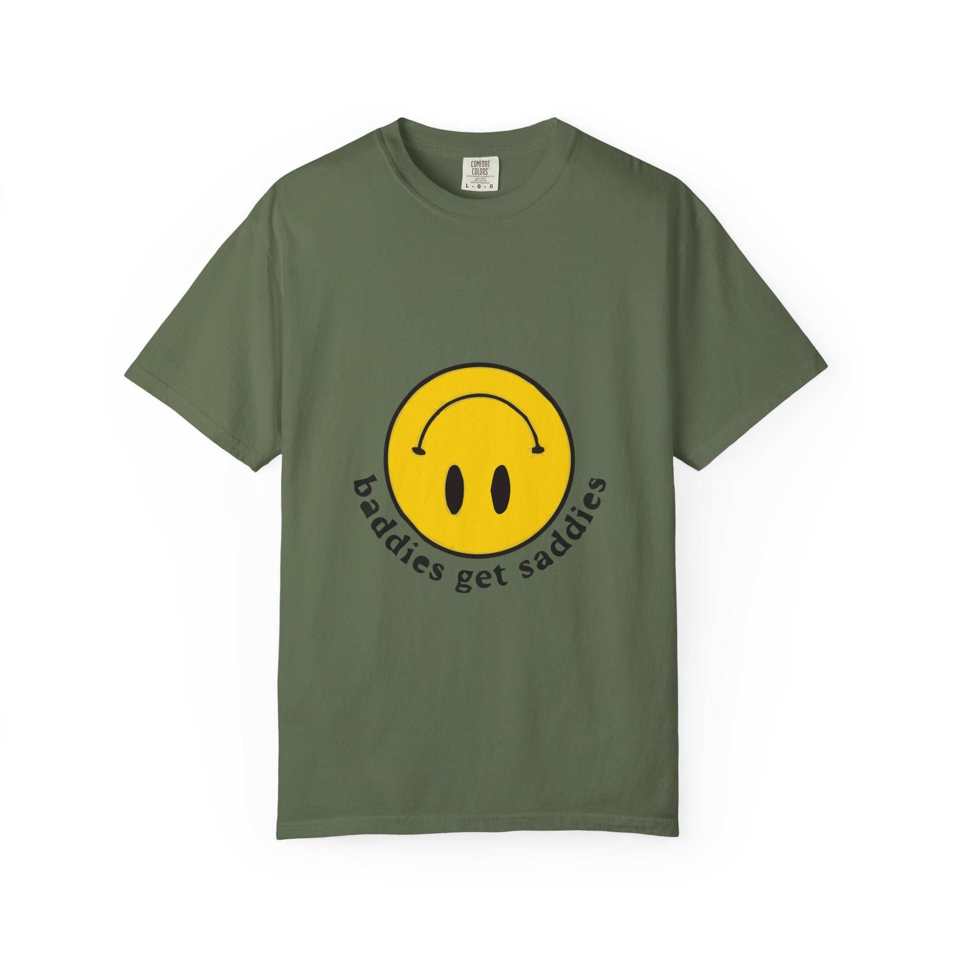 Yellow Smiley Unisex Garment-Dyed T-shirt - snazzymerch