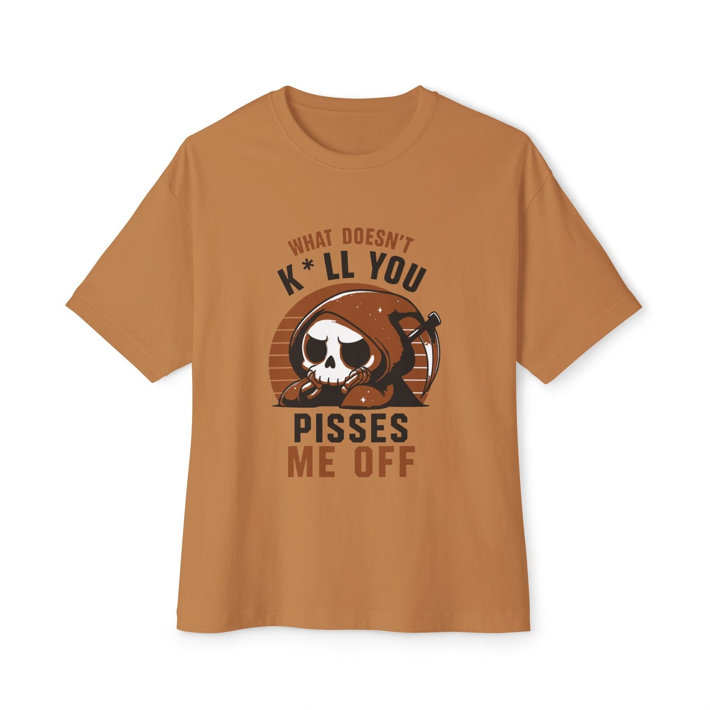 Oversized boxy Tee – Snazzy Piss Me off Edition Printify