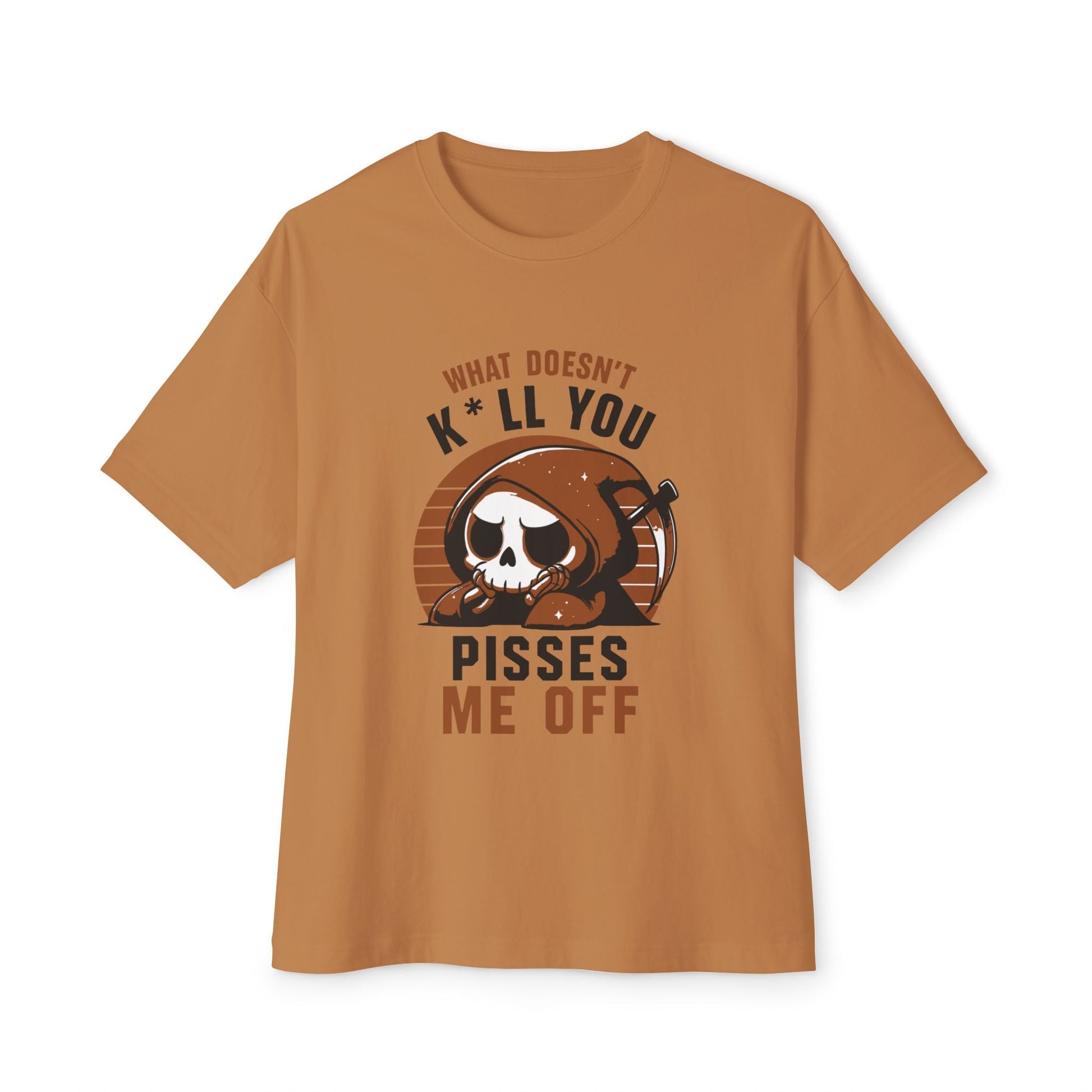 Oversized boxy Tee – Snazzy Piss Me off Edition Printify